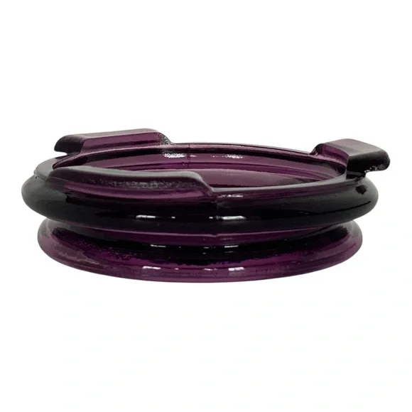 Fenton Violet Glass REPLACEMENT BASE Stand For 2001 Willow Green Opalescent Vase - Picture 10 of 16